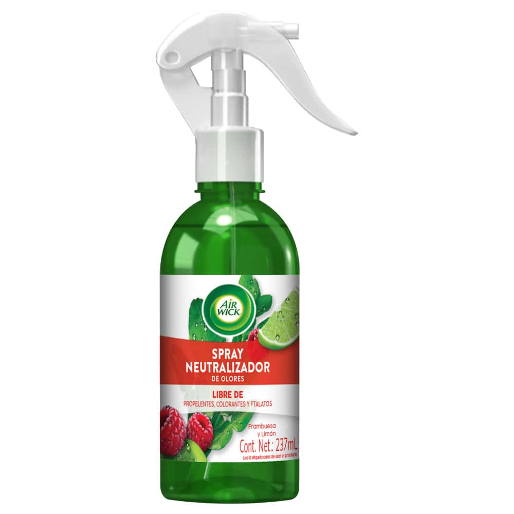 AIR WICK® SPRAY NEUTRALIZADOR DE OLORES, FRAMBUESA Y LIMÓN, 237 mL