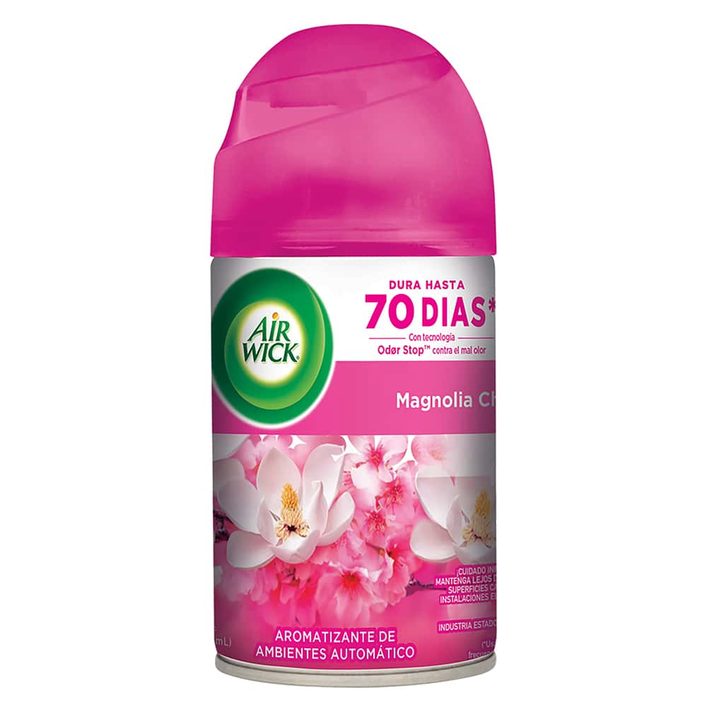 AIR WICK® FRESHMATIC® AROMARIZANTE DE AMBIENTE AUTOMÁTICO MAGNOLIA CHERRY, REPUESTO 250 mL